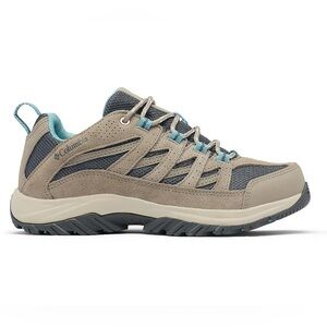 Women’s Columbia Crestwood Low Waterproof Hiking Shoe Size 7 Tan/Teal EUC